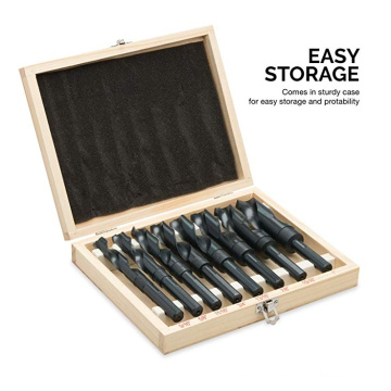 HSS Reduced Shank Black Drill Bit set